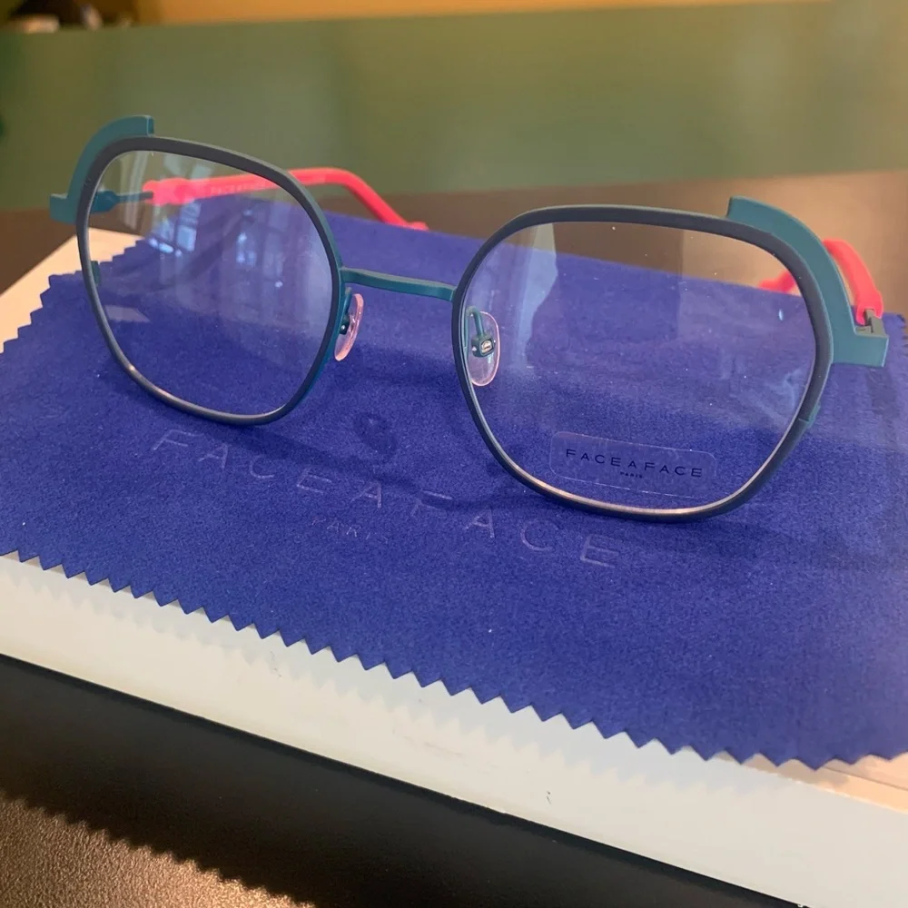 FACE A FACE CILAOS-2 Col 933  Green & Pink 49mm Octagon Ladies Eyeglasses